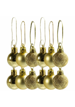 Bombki mini złote 12szt