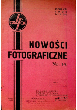 Nowości fotograficzne nr 14 - 1935 r.