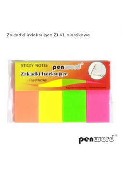 Zakładki indeksujące 20x50mm 4x40szt plastikowe