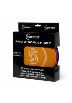 Sunsport Discgolf/Frisbee Golf zestaw 3 dysków PROFESJONALNY