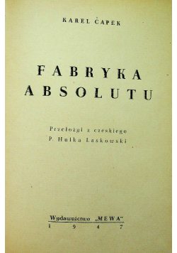 Fabryk Absolutu 1947 r.