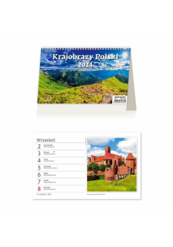 Kalendarz 2024 biurkowy Krajobrazy Polski HELMA