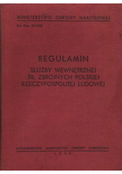Regulamin służby wewnętrznej sił zbrojnych PRL