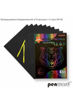 Wydrapywanka hologramowa A4 tęczowa