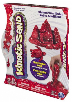 Kinetic Sand - połyskujący piasek 454g czerwony