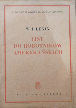 Listy do robotników amerykańskich