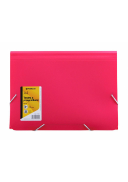 Teczka z przegródkami A4 PP-104 różowa PENMATE