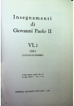 Insegnamenti di Giovanni Paolo II VI część 2 1983