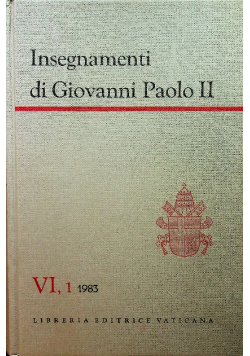 Insegnamenti di Giovanni Paolo II  tom VI część 1