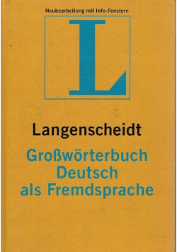 Langenscheidts Grobworterbuch Deutsch als Fremdsprache