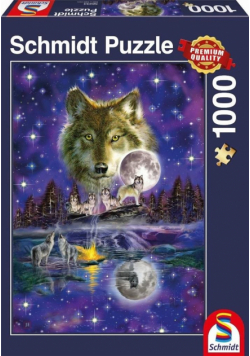 Puzzle PQ 1000 Wilk w świetle księżyca G3