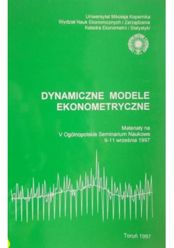 Dynamiczne modele ekonometryczne