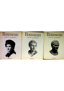 Rousseau Oeuvres Completes Tom 1 do 3
