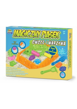 Magiczny piasek świecący Zestaw Owoce i warzywa 19 części