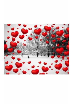 Valentine's   winter wonderland  red hearts  creative  blank  book why   I love you