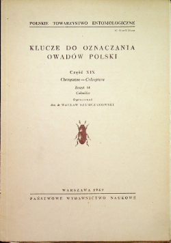 Klucze do oznaczania owadów Polski Część XIX Zeszyt 14