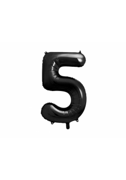 Balon foliowy 5 czarny 86cm