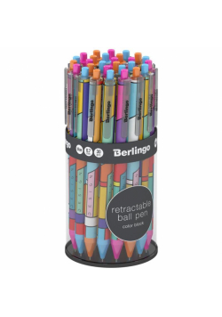 Długopis automat. nieb. 0,7mm Color Block (30szt)