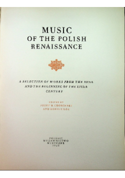 Music of the polish renaissance