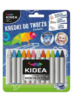 Kredki do twarzy 12 kolorów x 2,5g KIDEA