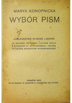 Konopnicka Wybór pism 1903 r.