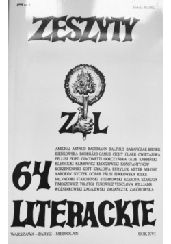 Zeszyty literackie 64 4/1998
