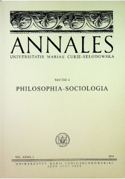 Annales Sectio I Philosophia - Sociologia