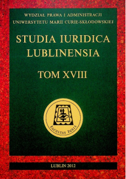 Studia Iuridica Lublinensia tom XVIII