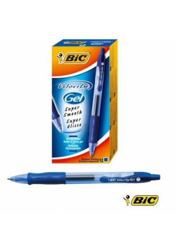 Pióro żelowe Velocity Gel - niebieski (12szt) BIC