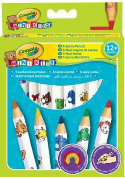 Kredki ołówkowe dekorowane Jumbo 8 kolorów CRAYOLA