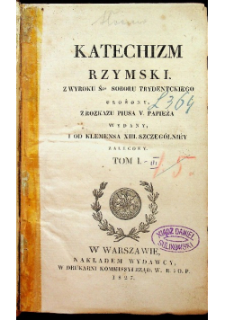 Katechizm Rzymski Tom I do III 1827 r.