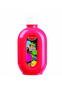 Farba plakatowa fluorescencyjna czerwona 300ml