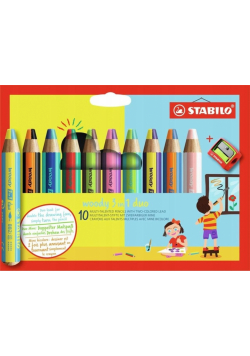Kredki Woody 3w1 Duo 10 kol+ temperówka STABILO