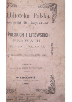 Biblioteka Polska. 1861r.