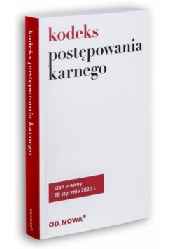 Kodeks postępowania karnego 28.01.2020