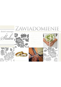 Zawiadomienie PMZ-026 Ślub (5 szt.)