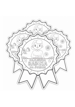 Medal papierowy - Najlepsza babcia 4szt