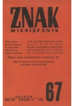 Znak miesięcznik Rok XII Numer 67