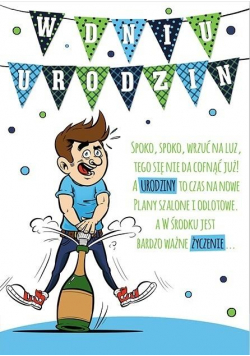 Karnet Comic B6 + koperta wzór nr 28 Urodziny