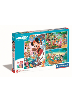 Puzzle 3x48 Super Kolor Mickey and Friends