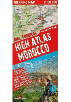 Trekking map High Atlas Morocco 1:100 000