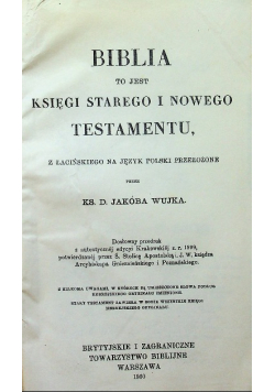 Biblia to jest księgi Starego i Nowego Testamentu 1950 r.