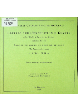 Morand lettres sur l expedition d egypte