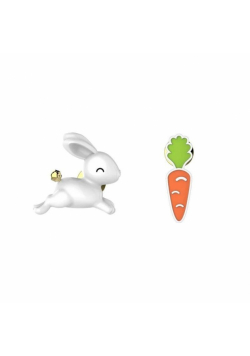 Przypinki królik i marchewka