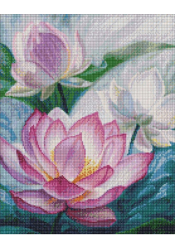Diamentowa mozaika - Światło na stawie 40x50cm