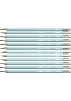 Ołówek Swano Pastel HB z gumką niebieski (12szt)