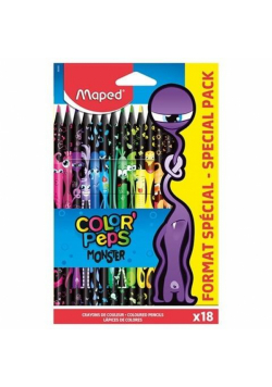 Kredki Colorpeps Monster trójkątne 18 kol MAPED