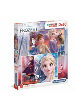 Puzzle 2x60 Super kolor Frozen 2
