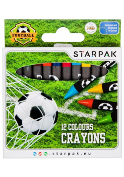 Kredki woskowe 12 kolorów Football