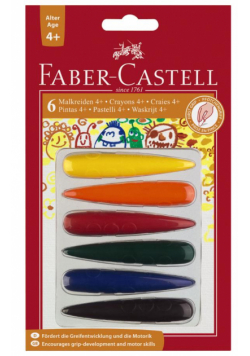 Kredki świecowe 6 kolorów FABER CASTELL
